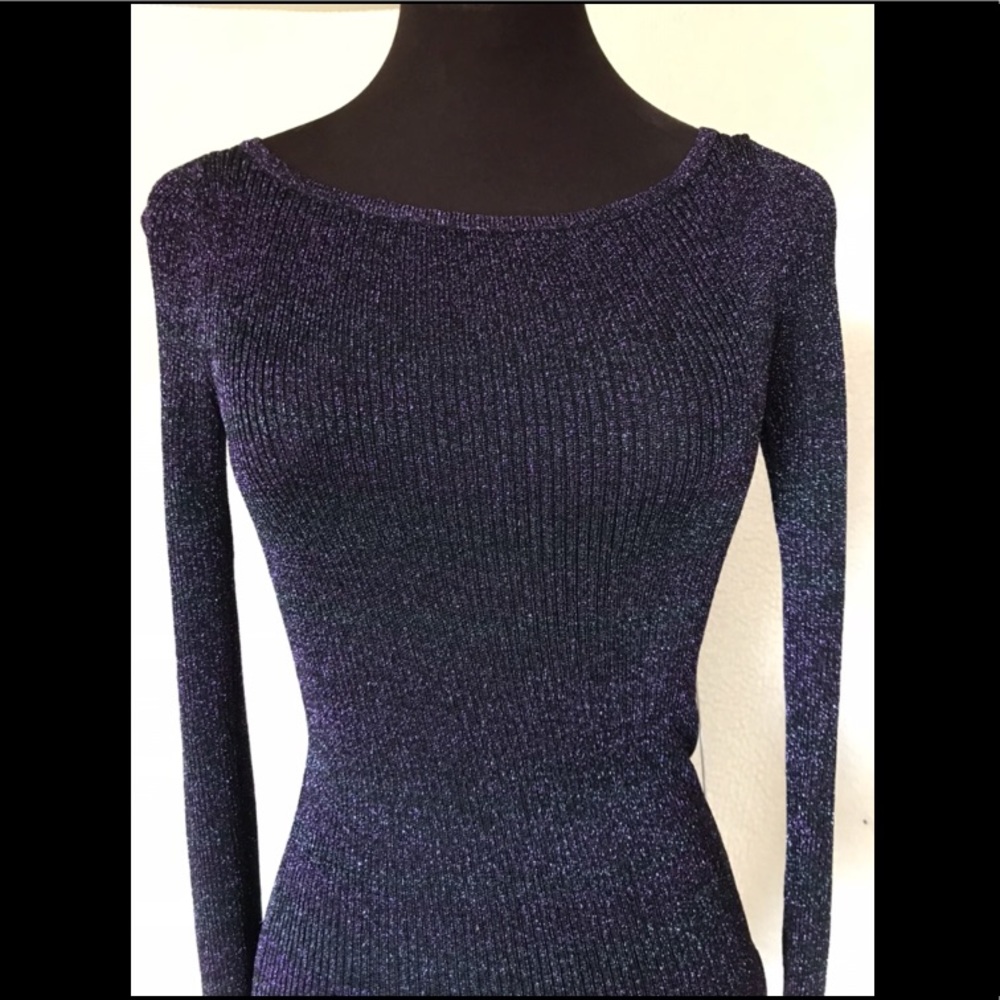 Purple shimmer mini dress